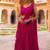 Rani pink sequin Lehenga with choli and Dupatta