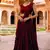 Dark red sequin Lehenga with choli and Dupatta