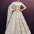 off white net embroidered Lehenga set