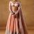 DUSTY CORAL SEQUINS & ZARI EMBROIDERED JIMMY CHOO DESIGNER WEDDING & PARTY WEAR FESTIVAL LEHENGA SET CHOLI FOR WOMEN'S