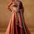 RUST SEQUINS ZARI EMBROIDERED JIMMY CHOO DESIGNER WEDDING & PARTY WEAR FESTIVAL SEMI STITCHED LEHENGA CHOLI FOR WOMEN'S