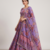 Purple Taby Silk Hand Embroidered Lehenga Set