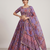 Purple Taby Silk Hand Embroidered Lehenga Set