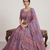 Purple Taby Silk Hand Embroidered Lehenga Set