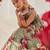 Sage Green Printed Chiffon Lehenga With Peplum Top