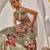 Sage Green Printed Chiffon Lehenga With Peplum Top