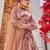 Mauve Printed Chiffon Lehenga Set