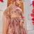 Mauve Printed Chiffon Lehenga Set