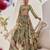 Sage Green Printed Net Lehenga Set