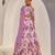 Lilac Printed Net Lehenga Set