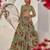 Sage Green Printed Net Lehenga Set