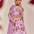Lilac Printed Net Lehenga Set