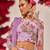 Lilac Printed Net Lehenga Set