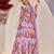 Lilac Printed Net Lehenga Set