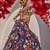 Navy Blue Printed Raw Silk Lehenga Set