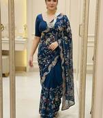 Womens party wear wedding collection silk saree