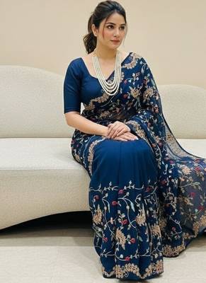 Womens party wear wedding collection silk saree 2