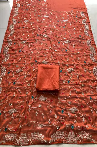 Womens party wear wedding collection silk saree