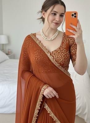 Womens party wear wedding collection silk saree 2