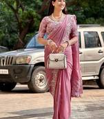  womens embroidered work saree