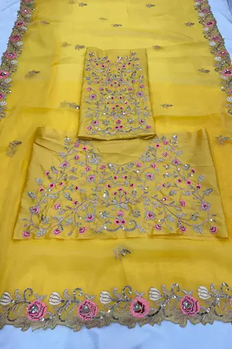 party wear soft chiffon silk saree