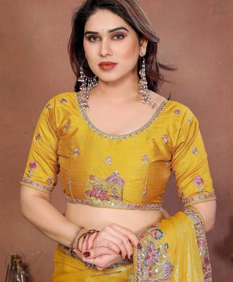 party wear soft chiffon silk saree 3