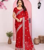  party wear soft chiffon silk saree