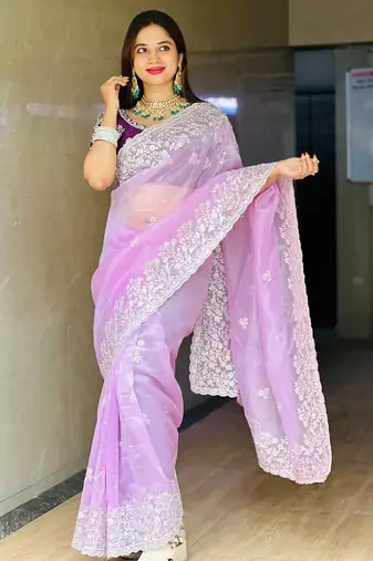 party wear soft organza saree