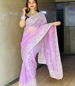  party wear soft organza saree