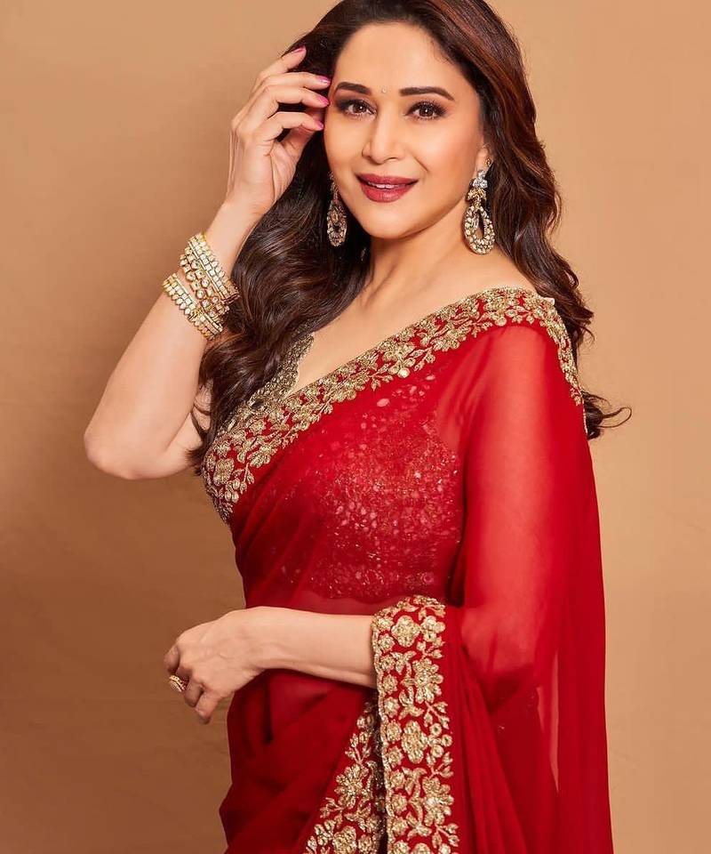New trendy stylish party wear silk saree