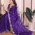 New trendy party wear soft satin chiffon saree