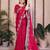New trendy party wear soft satin chiffon saree