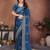 New trendy party wear soft satin chiffon saree
