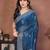 New trendy party wear soft satin chiffon saree