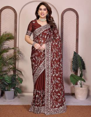 party wear silk saree 1