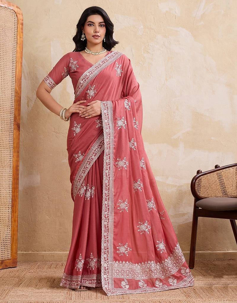 Womens new latest party wear soft georgette saree