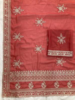 Womens party wear soft georgette saree 3