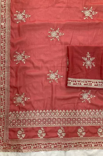 Womens party wear soft georgette saree