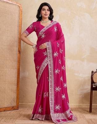 Womens party wear soft georgette saree 1