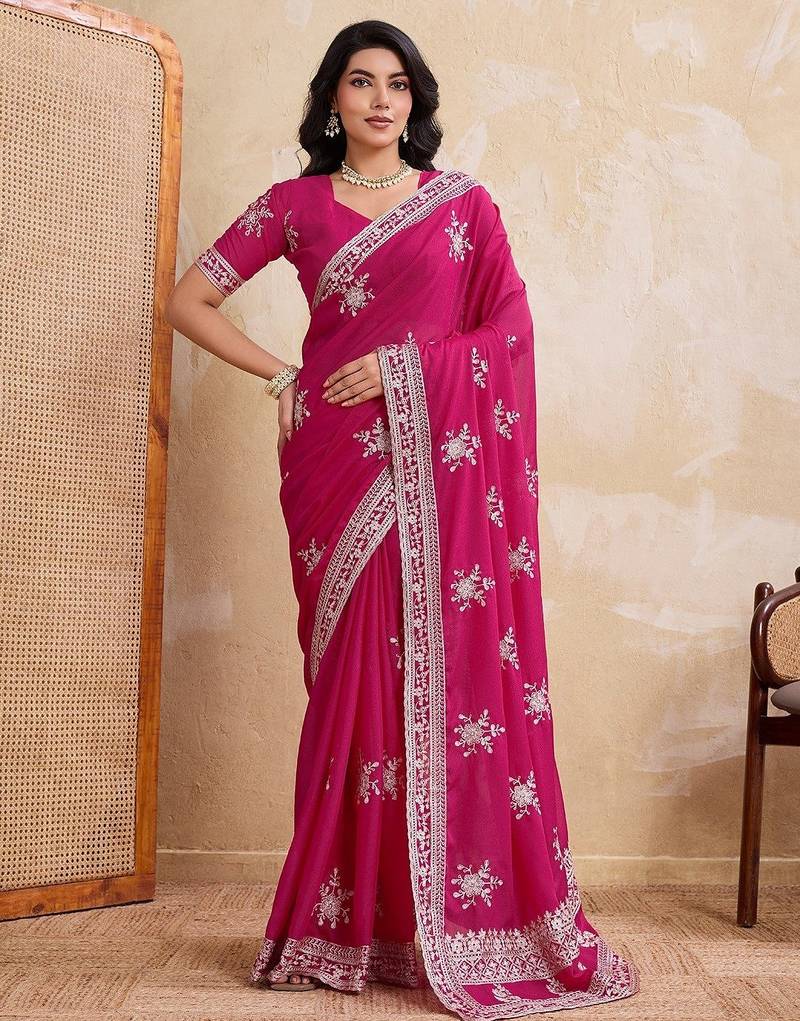 Womens new latest party wear soft georgette saree