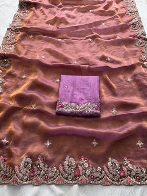 party wear soft chiffon silk saree 4