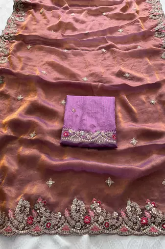 party wear soft chiffon silk saree