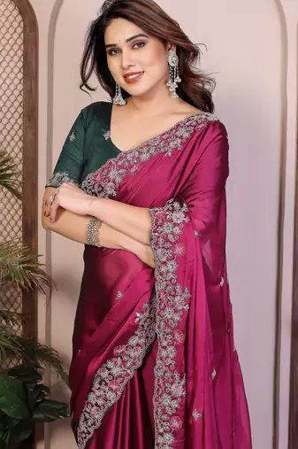 party wear silk saree