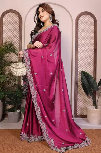 party wear silk saree