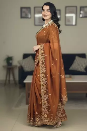 party wear silk saree