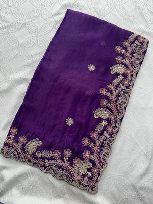 party wear soft chiffon silk saree 4