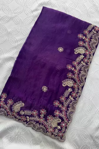 party wear soft chiffon silk saree