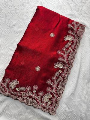 party wear soft chiffon silk saree 4