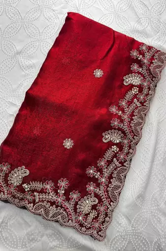 party wear soft chiffon silk saree