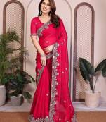  party wear soft chiffon silk saree